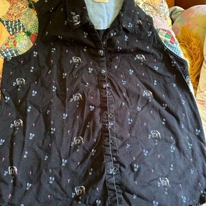 Wrangler Black Floral Button-Up Shirt